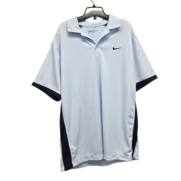 Nike Golf Mens XL Dri Fit 100% Polyester Short Sleeve Collared Polo Shirt - Picture 1 of 4